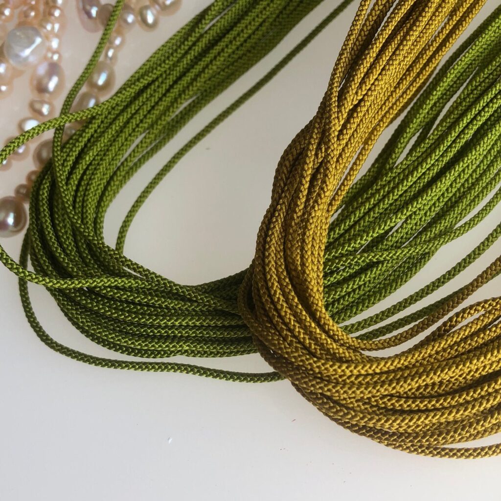 Silk Round Braided Cord Kumihimo Mm Cm Japanese Silk Cord