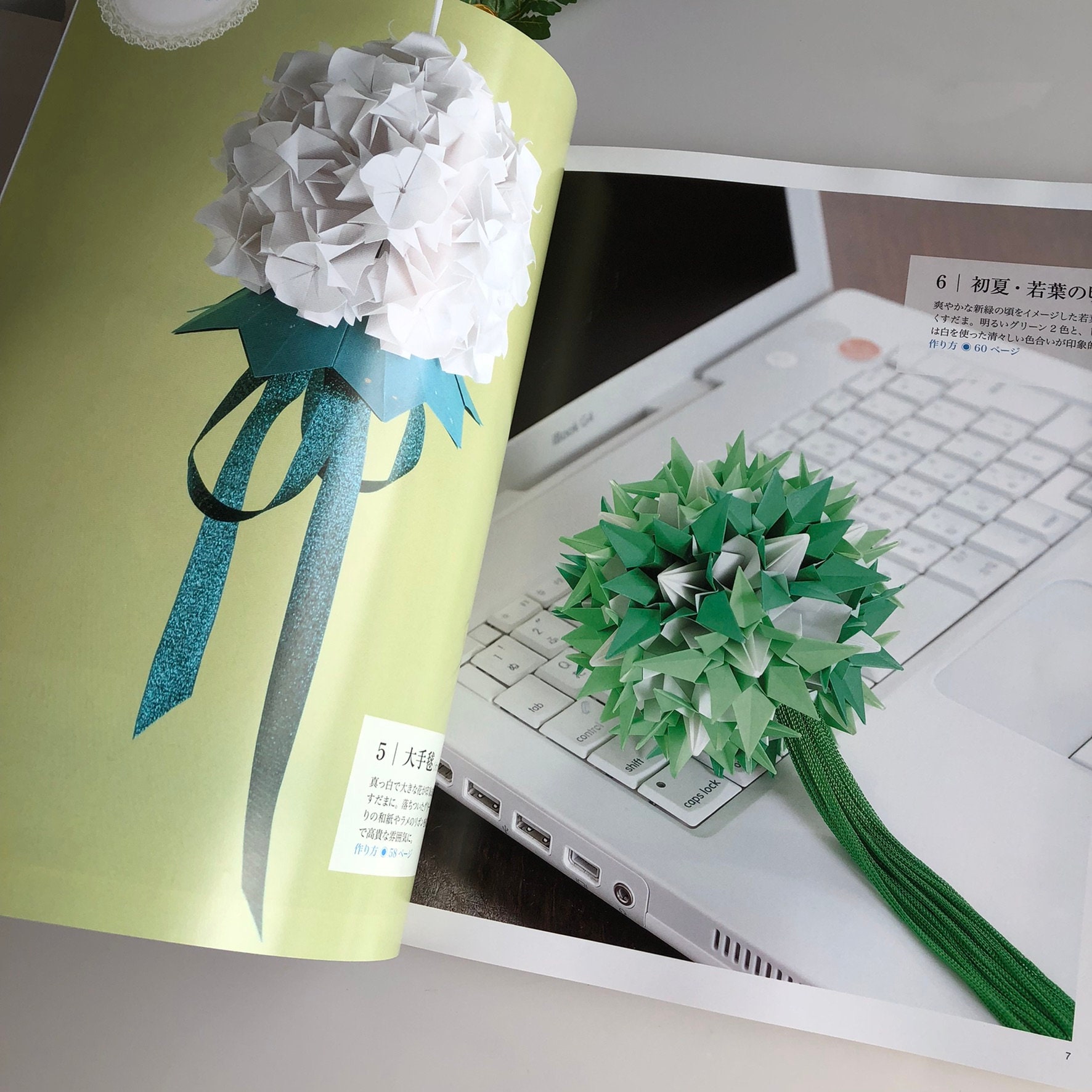 Kusudama Folding ORIGAMI Flowers and Decorations / Japanese origami