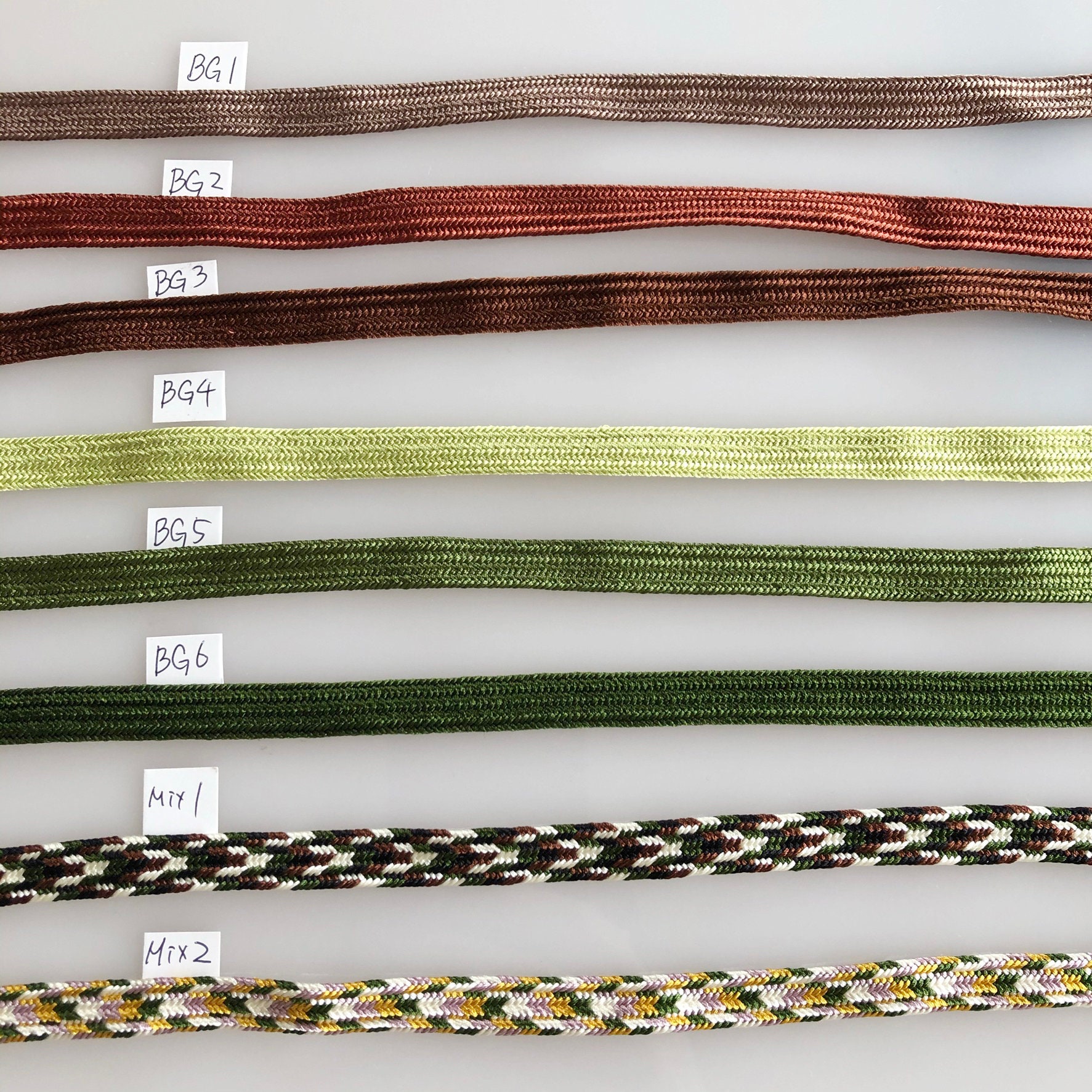 Silk round braided cord kumihimo shinobi no o/ 忍緒 kabuto 10mm THICK with  tassel ends/karauchi himo 16 strand braid /MADE in JAPAN