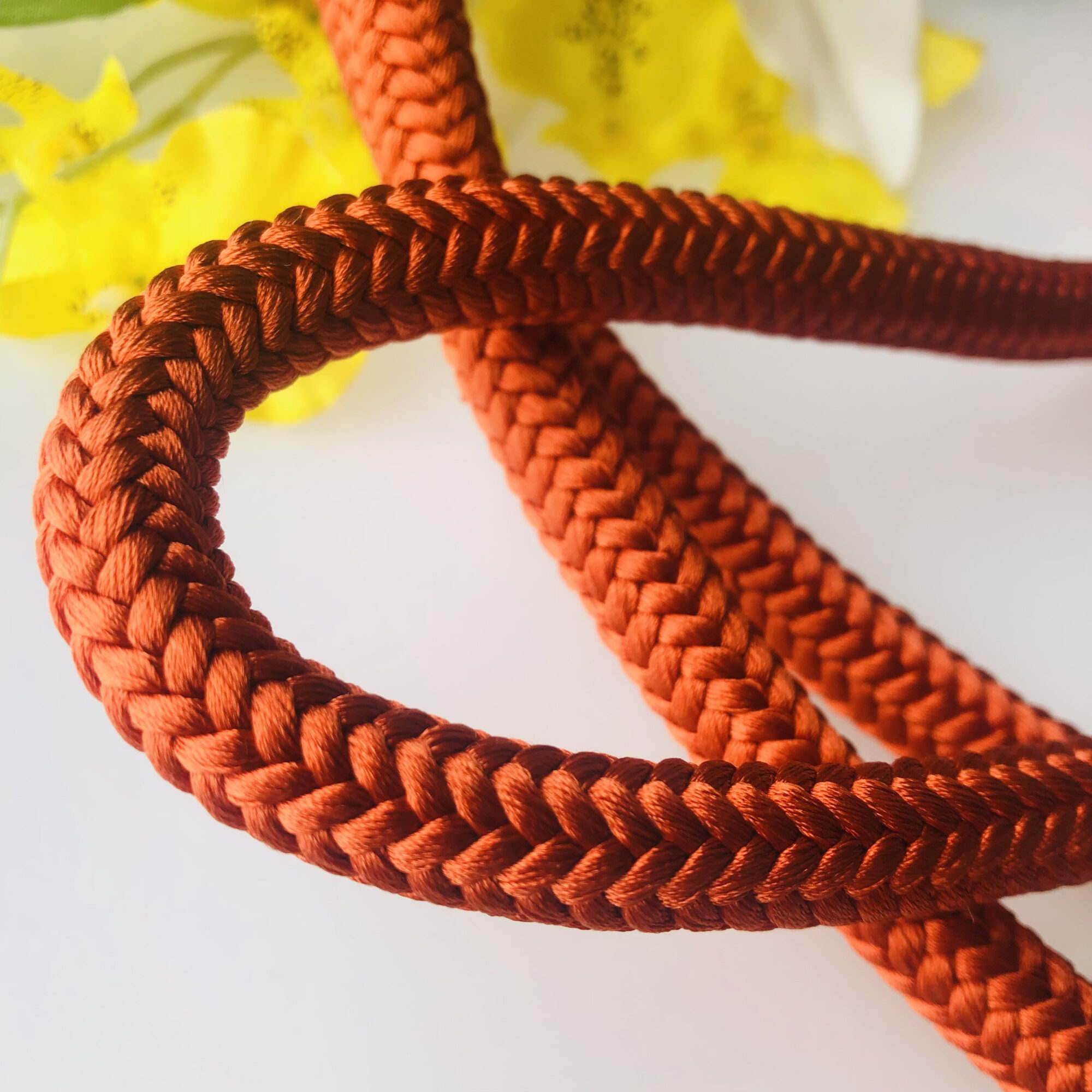 Silk round braided cord kumihimo 10mm 100cm THICK Japanese silk
