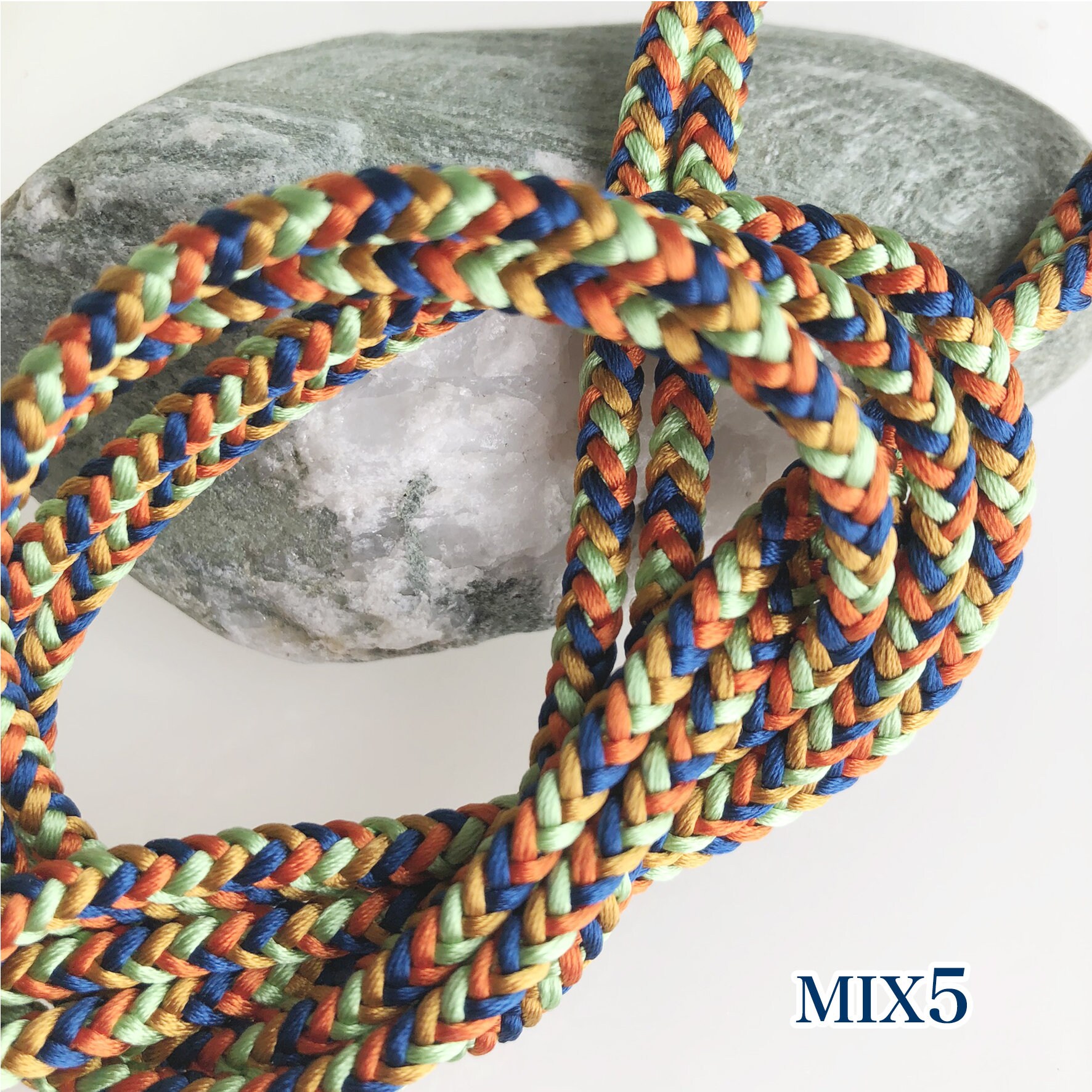 Silk kumihimo braided cord 3.5 mm 150 cm kakusugi braided, for belts  bracelet . kumihimo Japanese Kimono Obi Jime Belt Cord