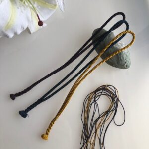 Silk round braided cord kumihimo 1.5mm 5meters Japanese silk cord  “Edo-uchi-himo” 8 strand braid/MADE in JAPAN - Atelier Miyabi