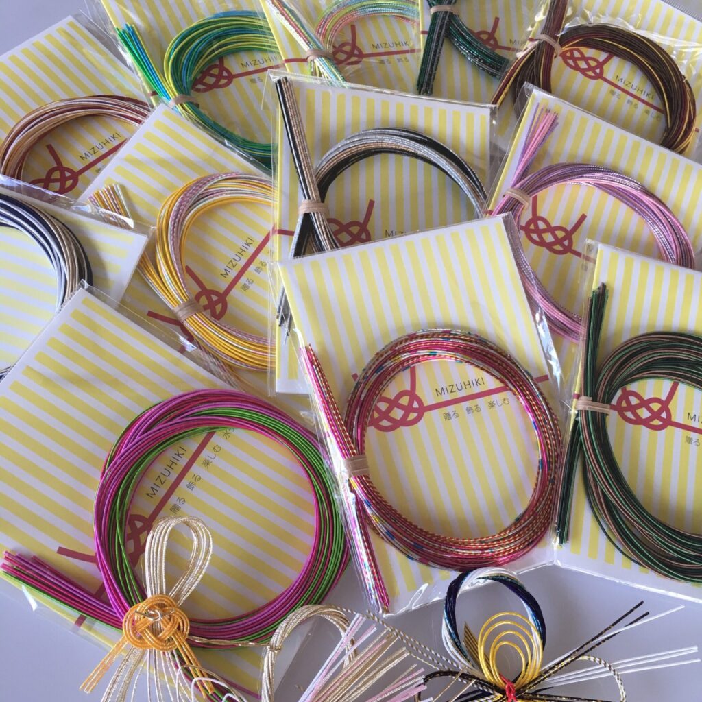 DIY Mizuhiki 3 colors set for beginner with leaflet / Japanese Paper