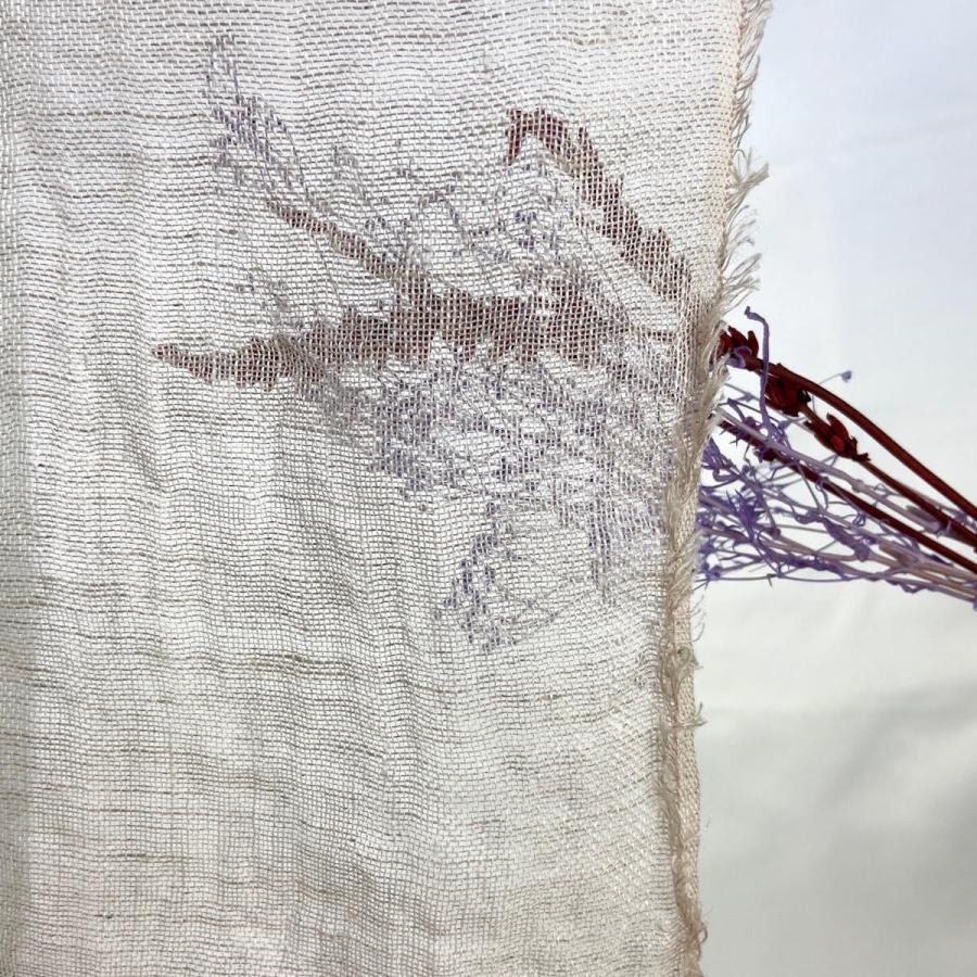 Japanese Linen gauze net fabric 100cm/ Mesh cloth/ Linen 100% Made in Kyoto / unwashed linen fabric - Image 6