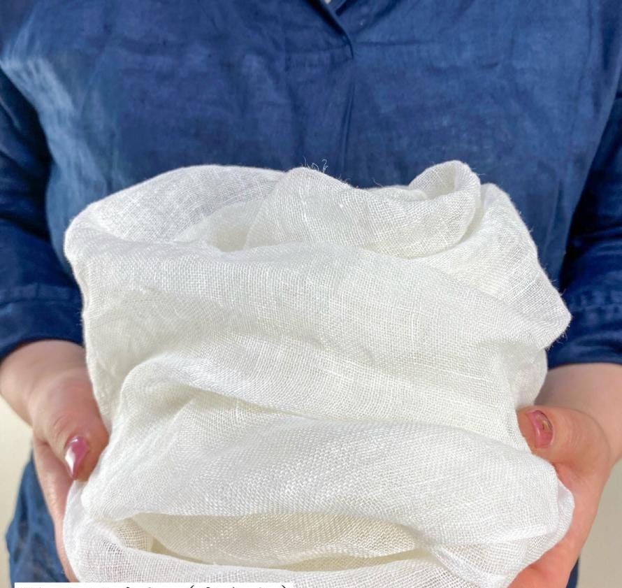 Japanese Linen gauze net fabric 100cm/ Mesh cloth/ Linen 100% Made in Kyoto / unwashed linen fabric - Image 8