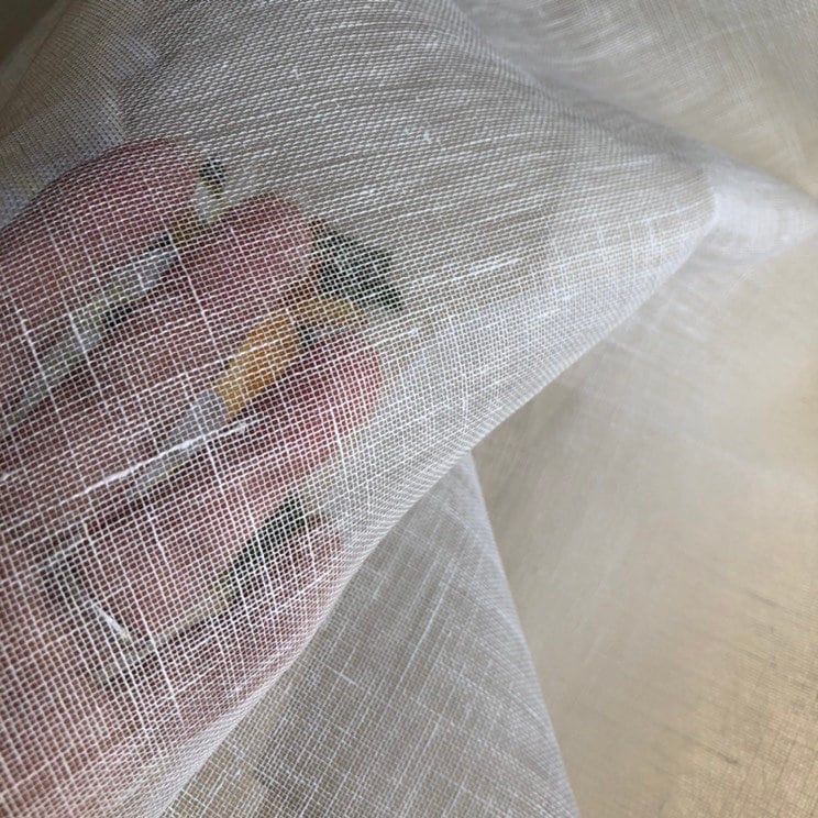 Japanese Linen gauze net fabric 100cm/ Mesh cloth/ Linen 100% Made in Kyoto / unwashed linen fabric - Image 2