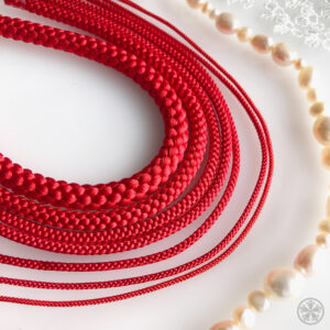 red silk kumihimo cord