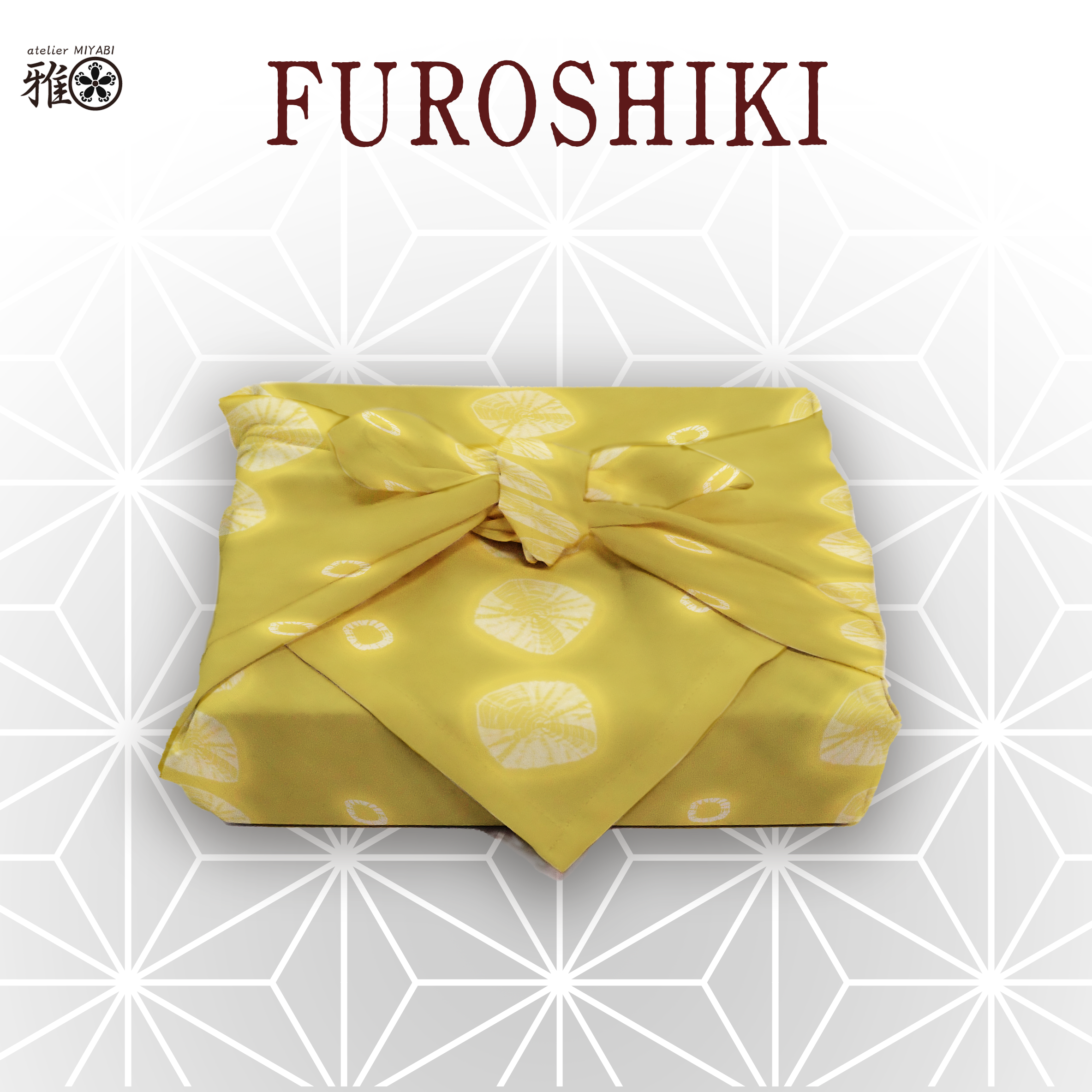 Kariyasu Yellow Shibori Bandana | Japanese Furoshiki Textile – Tekumo Drift - Image 7