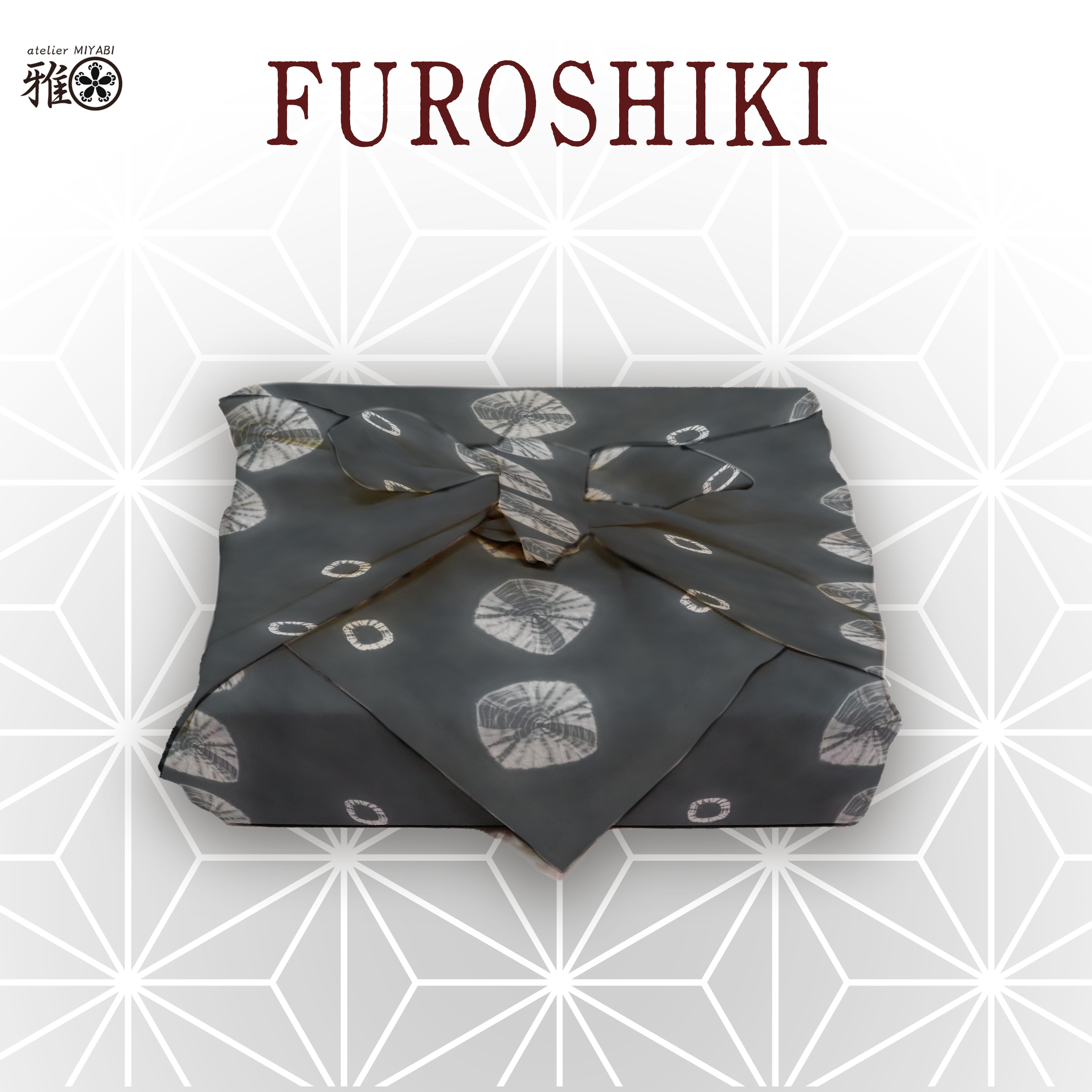 SUMI Shibori Bandana | Japanese Furoshiki Textile – Tekumo Drift - Image 7