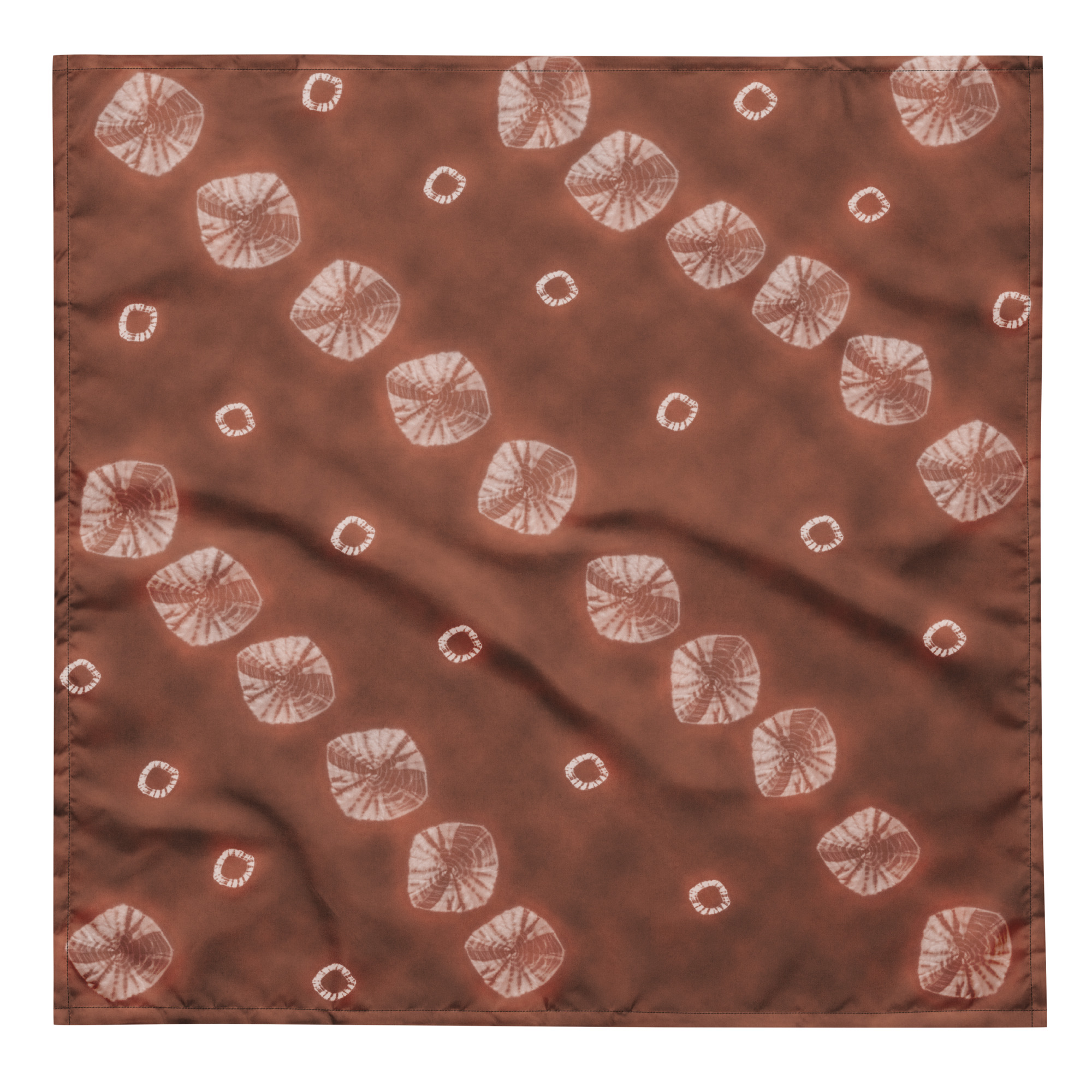 Kakishibu Shibori Bandana | Japanese Furoshiki Textile – Tekumo Drift