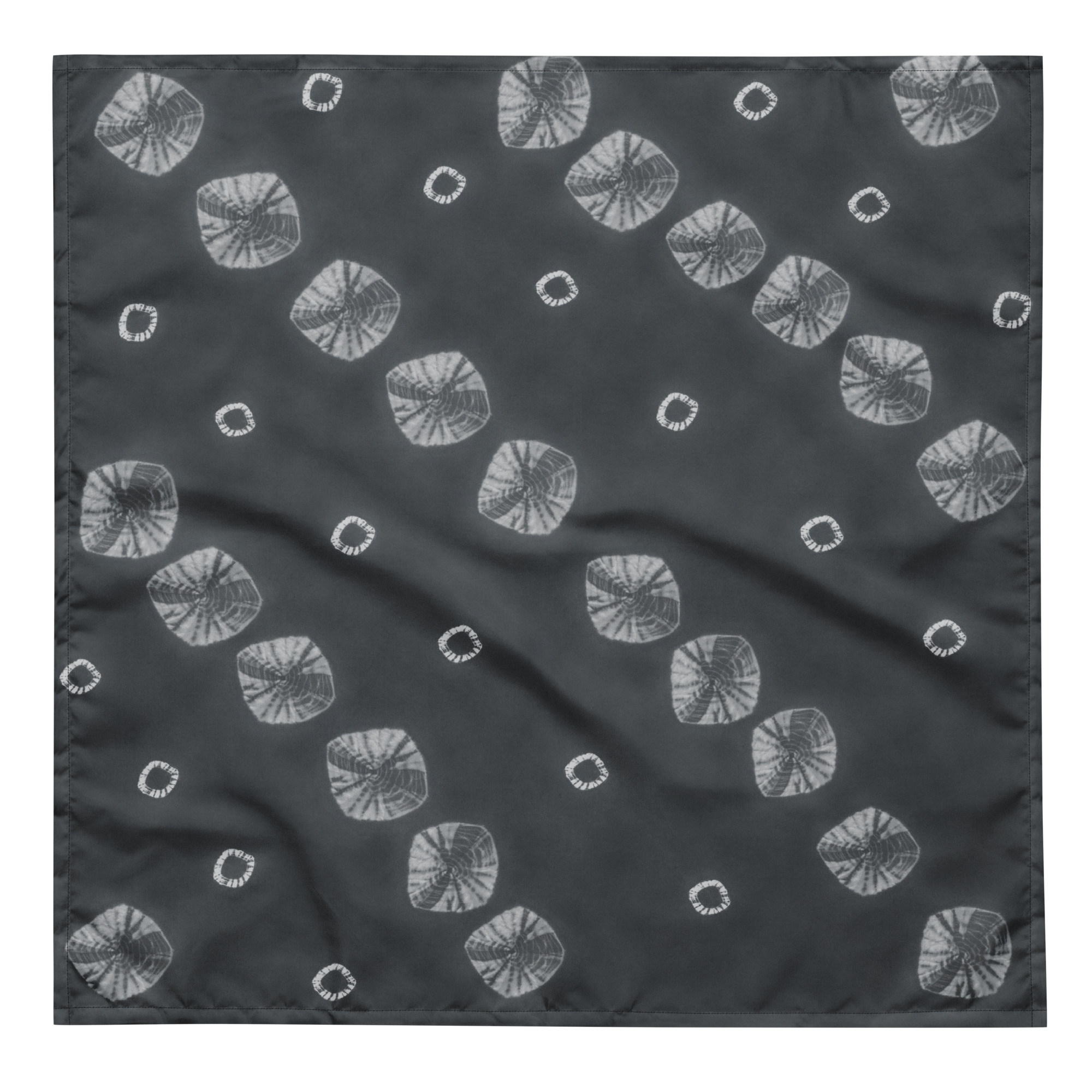 SUMI Shibori Bandana | Japanese Furoshiki Textile – Tekumo Drift