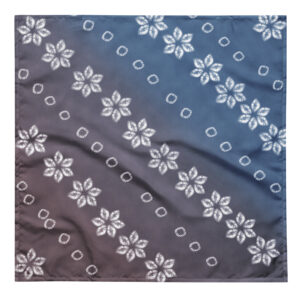 Purple  Nuishime Shibori Flower Furoshiki Bandana – Diagonal Drift