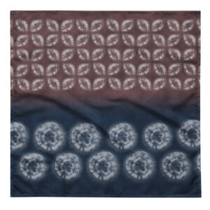 Indigo / Akane Shibori Shippou & Circle bandana Furoshiki