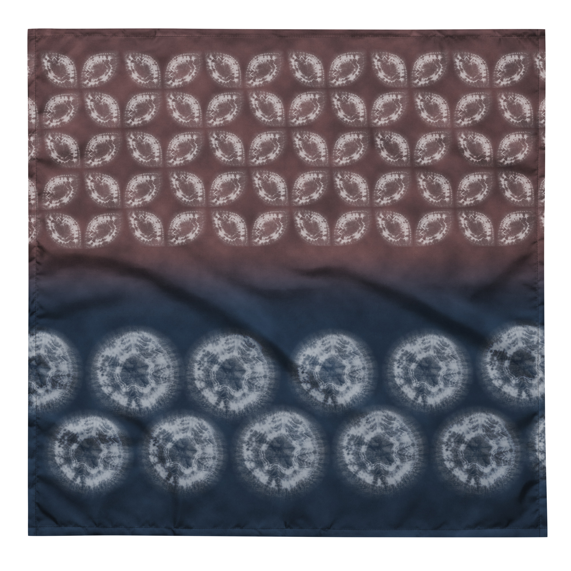 Indigo / Akane Shibori Shippou & Circle bandana Furoshiki