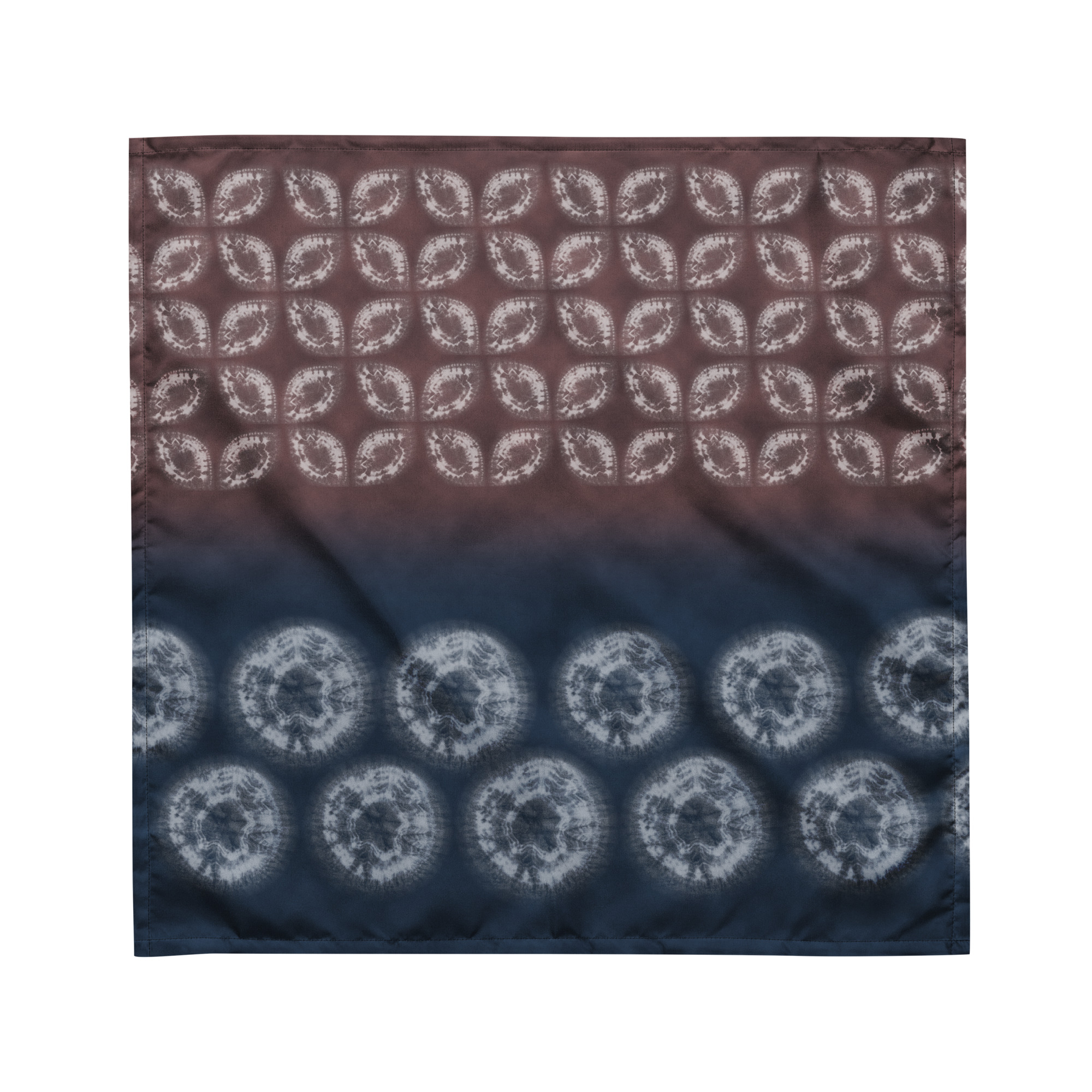 Indigo / Akane Shibori Shippou & Circle bandana Furoshiki - Image 7