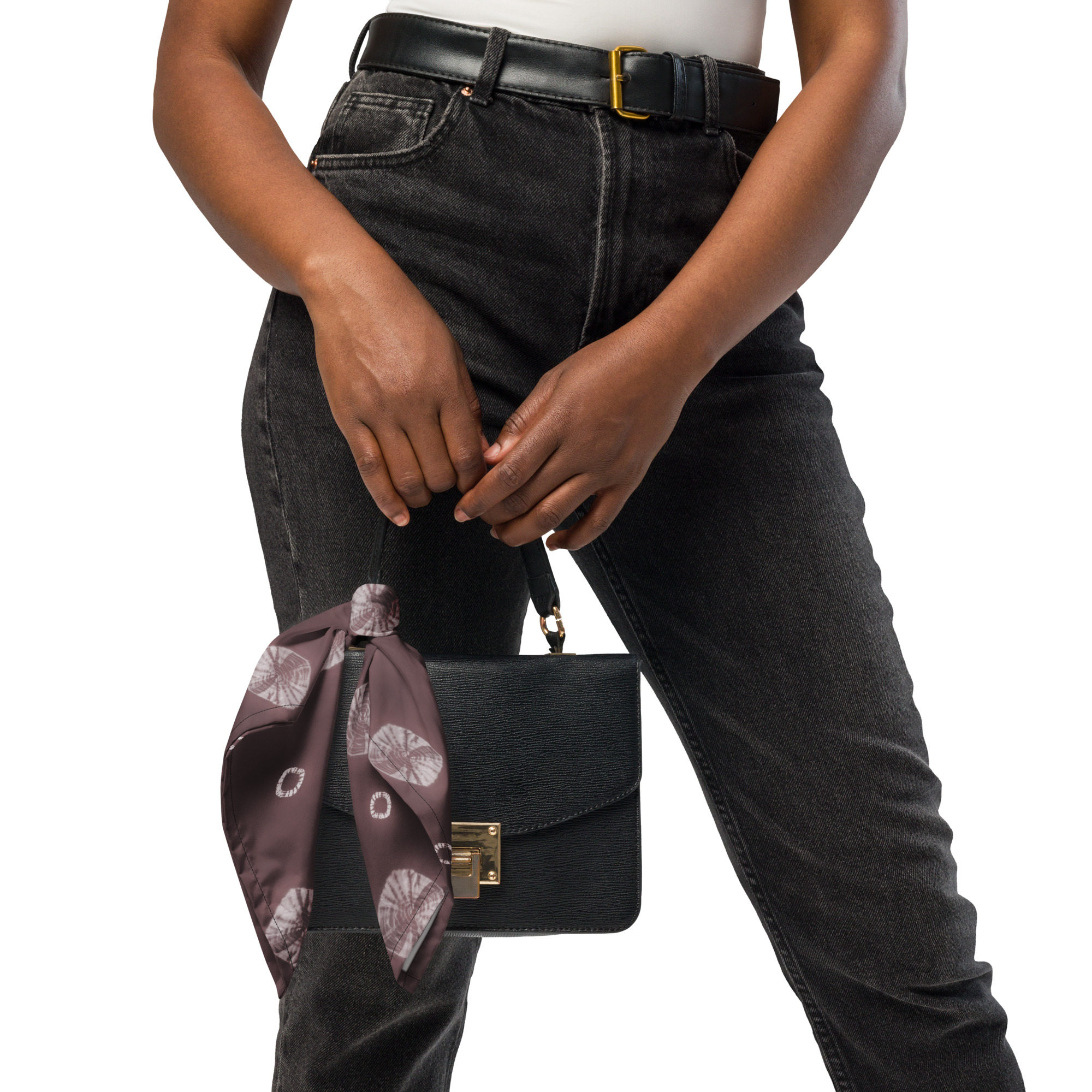 Shikon Shibori Bandana | Japanese Furoshiki Textile – Tekumo Drift - Image 2