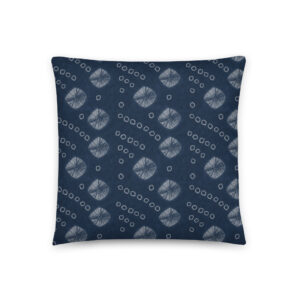 Indigo Shibori Cushion – Japanese Tie-Dye Inspired Pillow with Insert