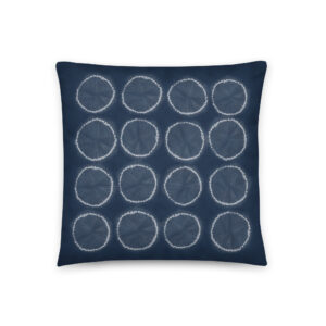 Indigo Shibori Cushion – Japanese Tie-Dye Inspired Pillow with Insert