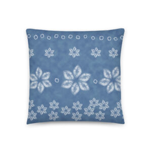 Indigo Shibori Cushion – Japanese Tie-Dye Inspired Pillow with Insert