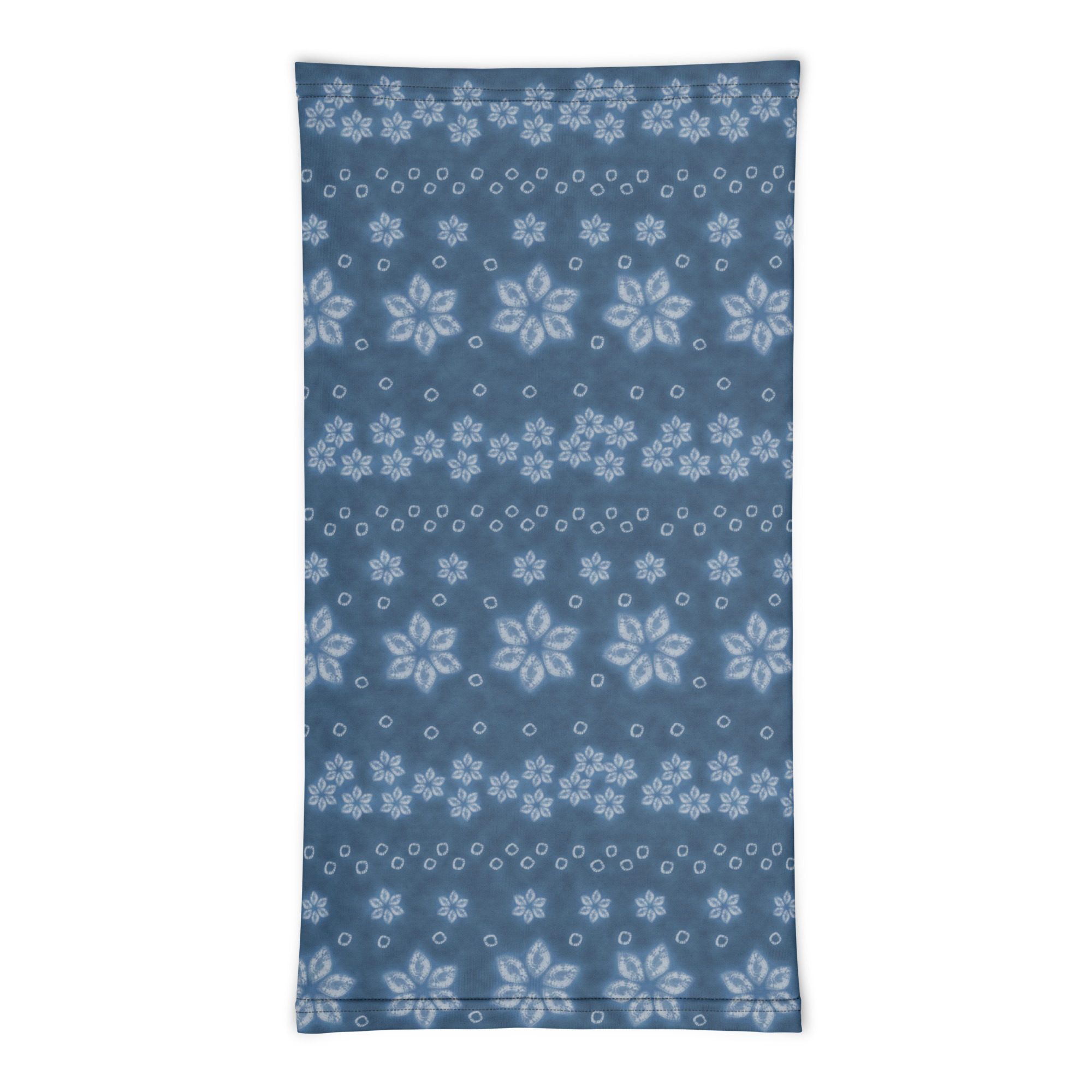 Indigo Shibori Neck Gaiter – All-Season Tube Scarf Inspired by Japanese Tie-Dye - Image 3