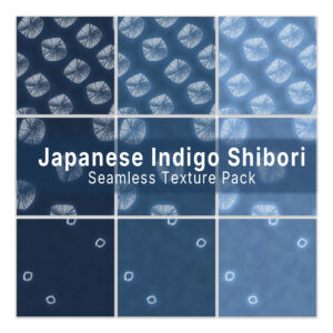 Japanese indigo shibori seamless texture pack preview