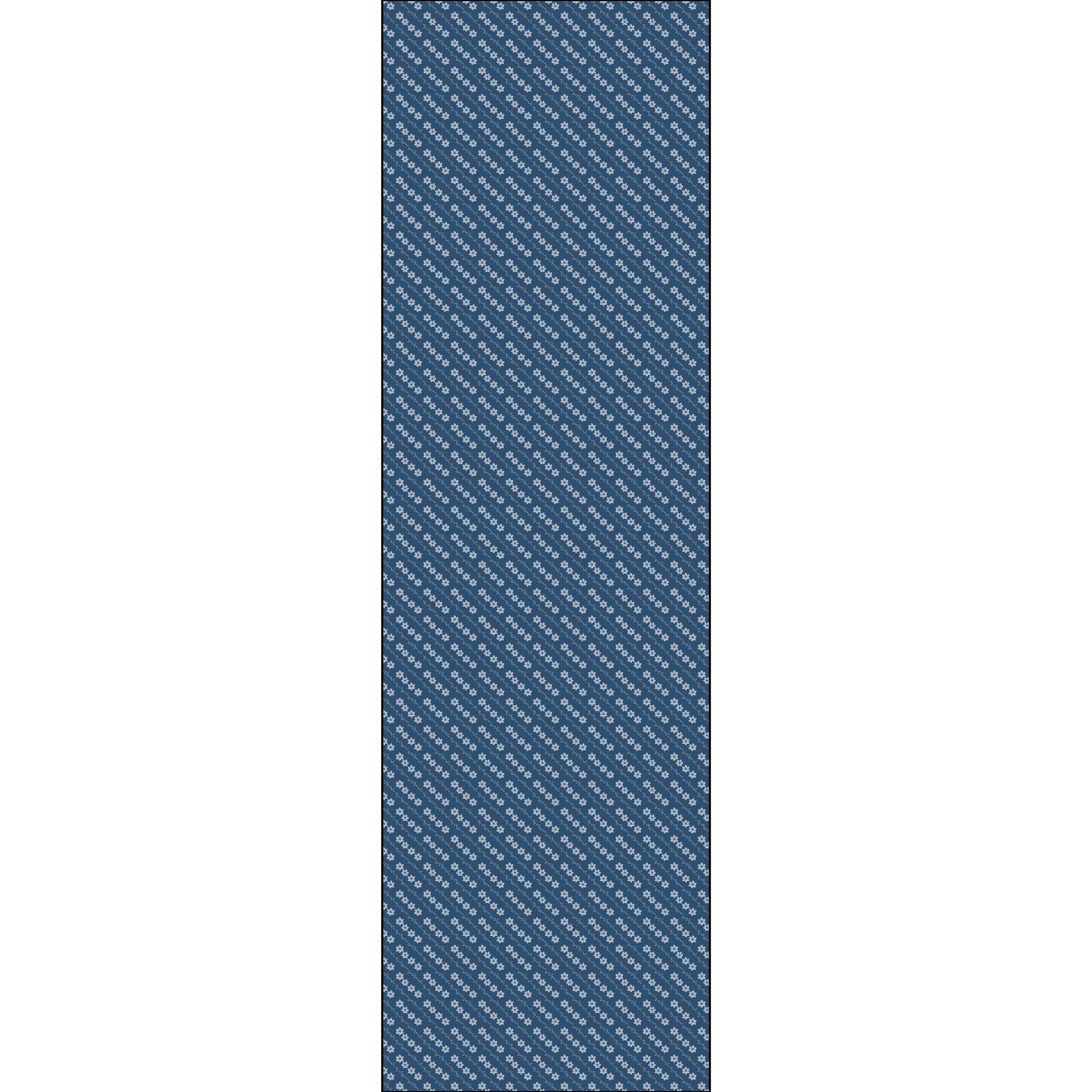 Indigo flower Shibori-Inspired print Fabric (Combed Cotton Prima) Cotton 100% - Image 3