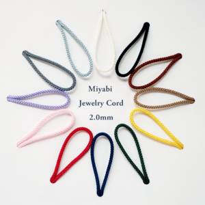 Japanese Kumihimo Cord 2.0mm for Jewelry | Miyabi Jewelry Cord Series