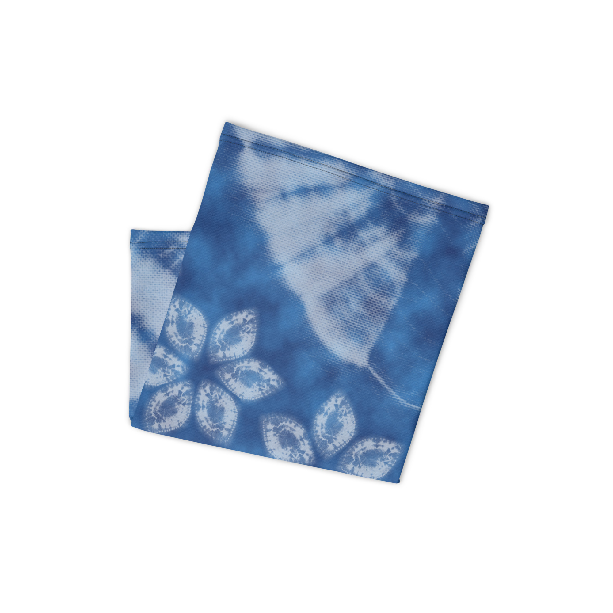 Indigo Shibori Neck Gaiter – All-Season Tube Scarf Inspired by Japanese Tie-Dye - Image 3