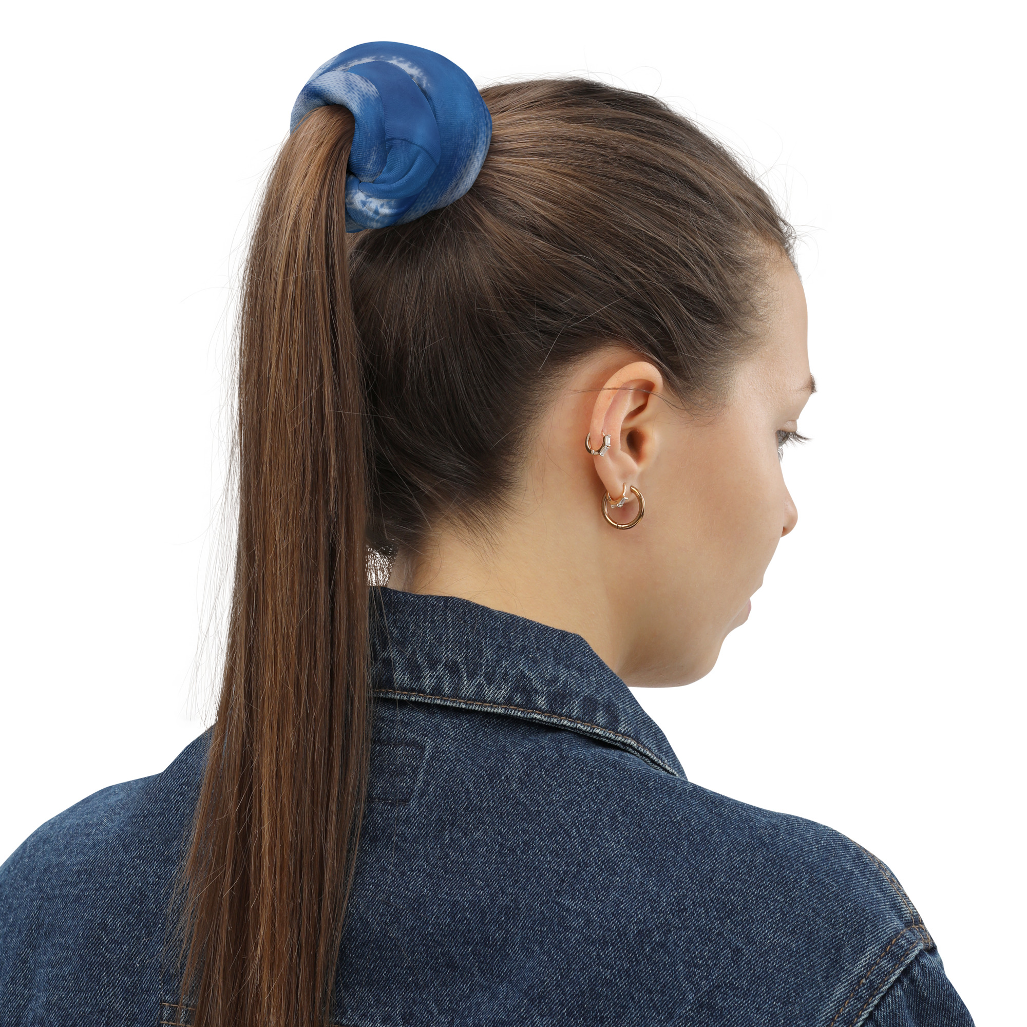 Indigo Shibori Neck Gaiter – All-Season Tube Scarf Inspired by Japanese Tie-Dye - Image 6