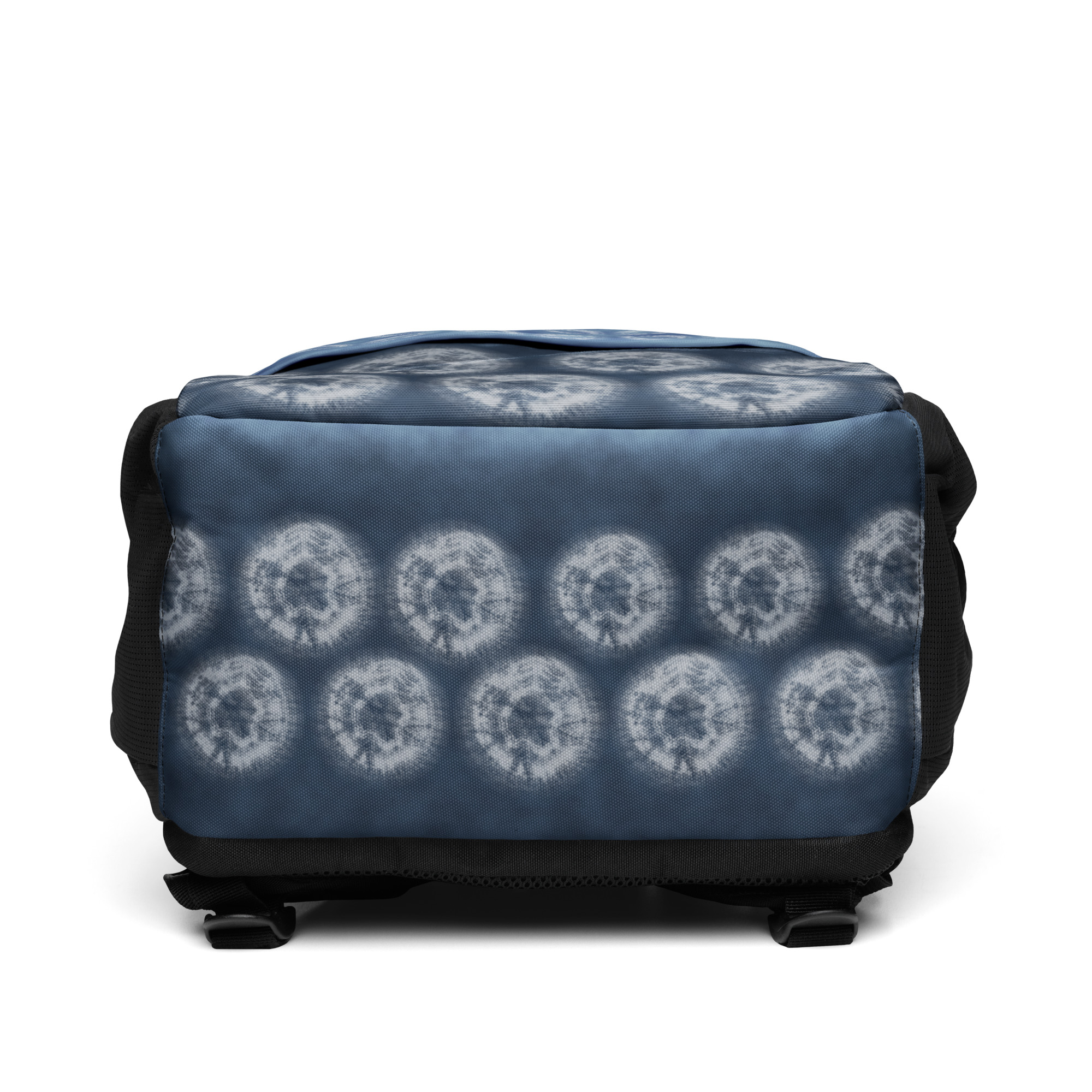 Indigo Utility Backpack – All-Over Print, Composed Shibori Motif - Image 24