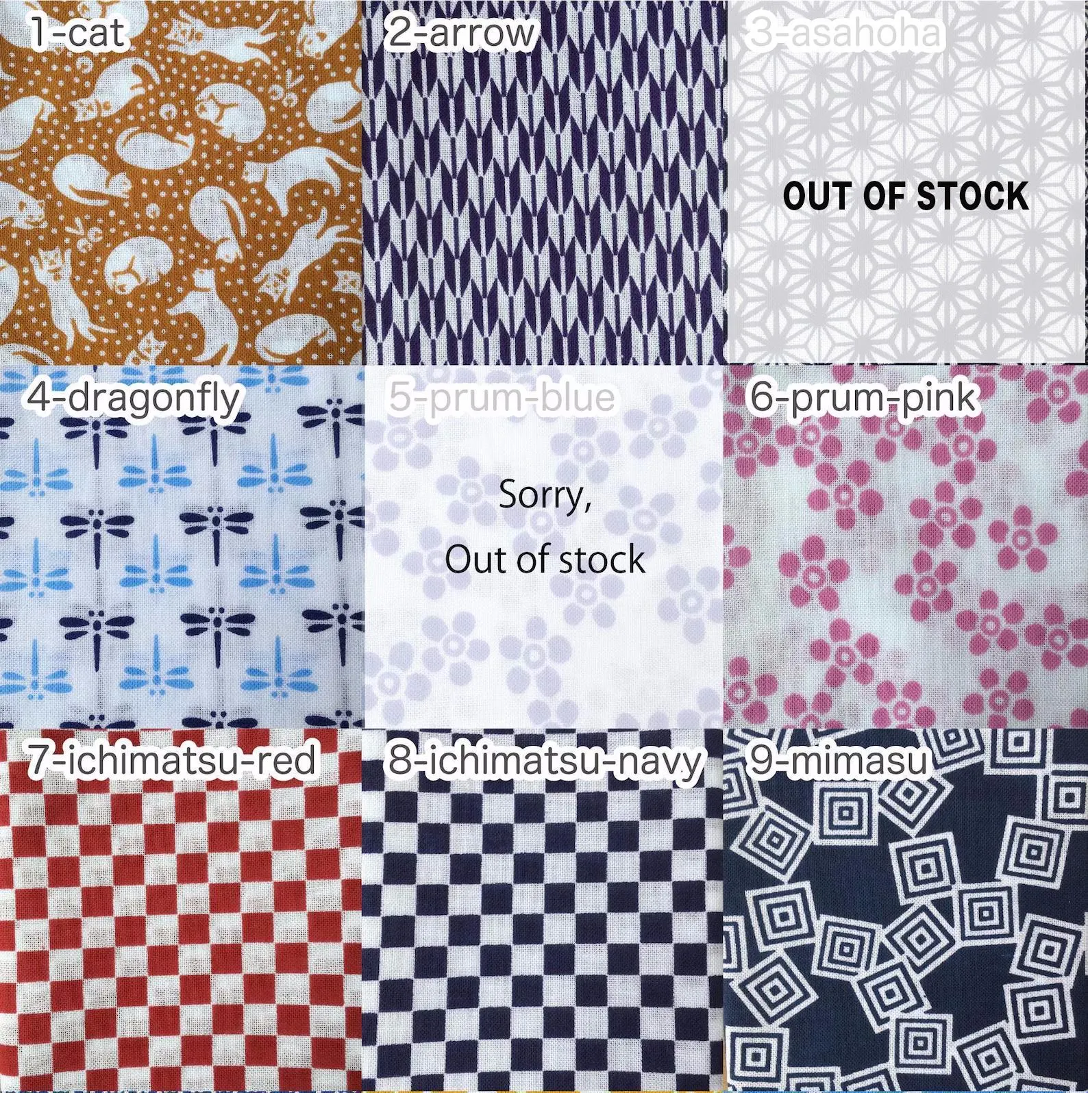 Tenugui Set of 5 – Choose from 65 Traditional Japanese Cotton Designs - 画像 (4)