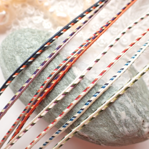 Kumihimo Silk Cord 2mm - Japanese Braided Herringbone Cord for Jewellery Making