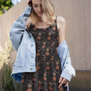 black floral dress japan