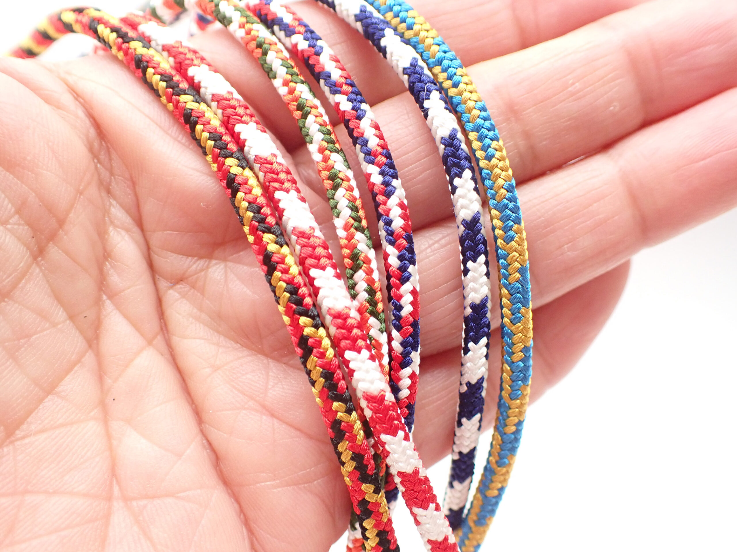 Silk Kumihimo Cord 3mm - Flag Inspired Colors - 16 Strand Braid for Jewelry Making (1m) - Image 15