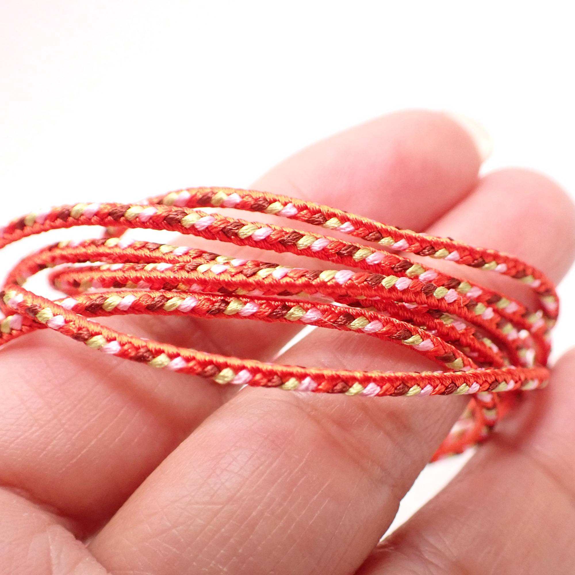 Samurai-Inspired Silk Kumihimo Cord (1.8-2.0mm, 1m) – 8-Strand Square Braid for Jewellery Making – Made in Japan - Image 13