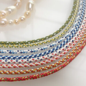 Japanese Silk Kumihimo Cord – 2mm Braided Silk Rope – 1 Metre – Handcrafted in Japan – Vibrant Multicolour Edo Braid