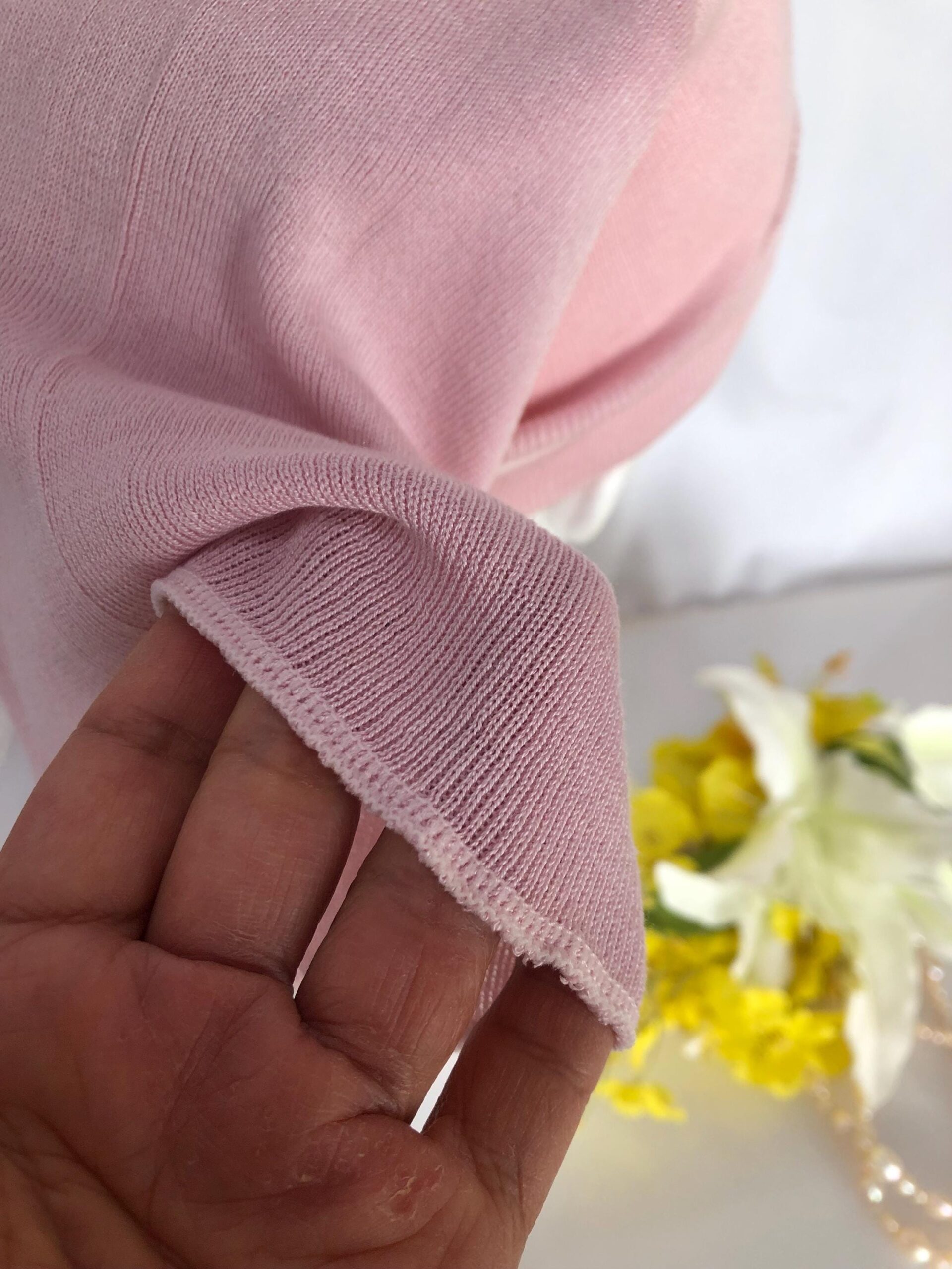Silk Night tube Cap Pink from Silk Yarn Shop 100% Silk, short Type for short hair - Wake Up to Tangle-Free, Silky Hair / Japan (Copy) - Image 3