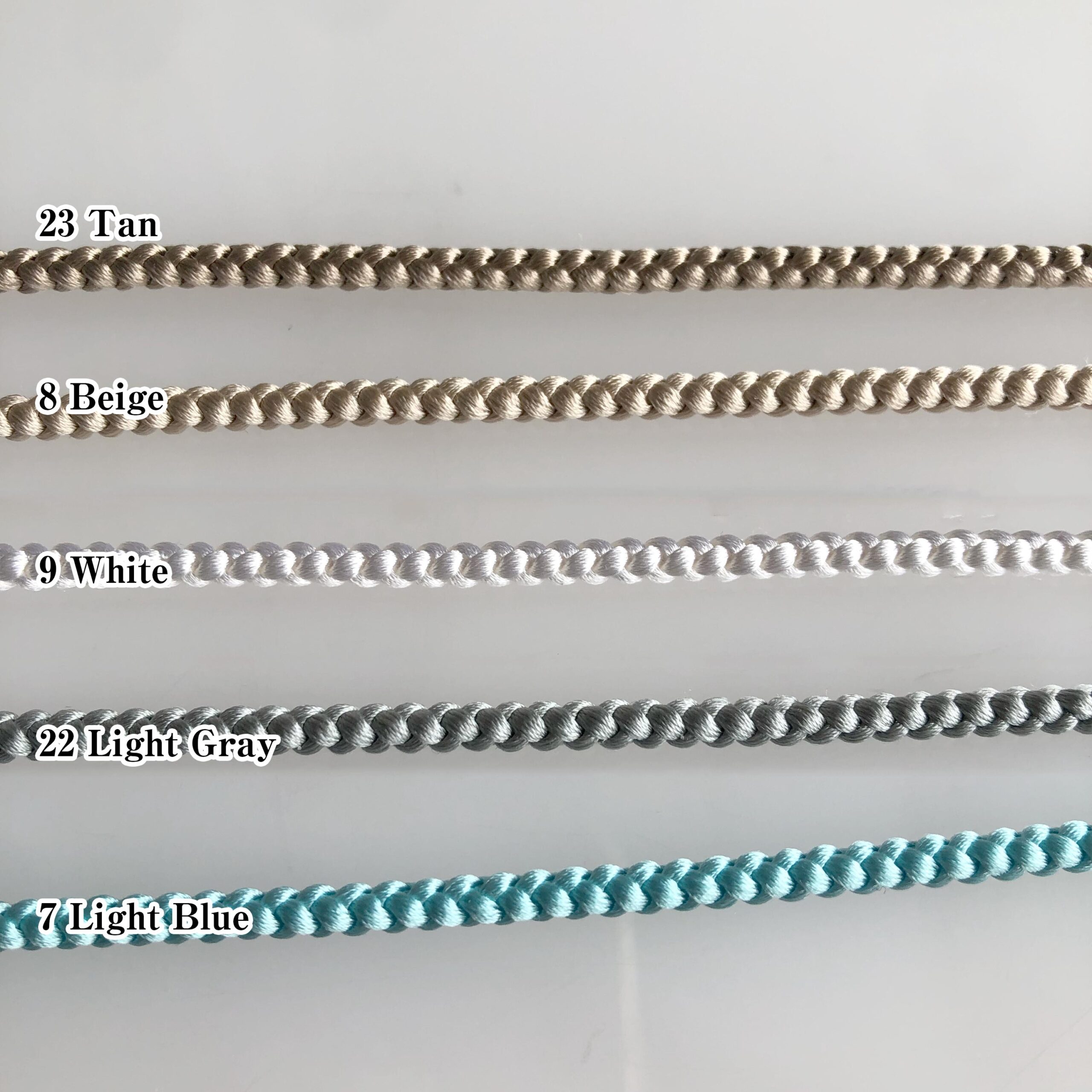 Silk kumihimo braided cord 3.5 mm 150 cm 24 colors, for jewellery belts bracelet kumihimo Japanese Kimono Obi Jime Belt Cord finished end - Image 5