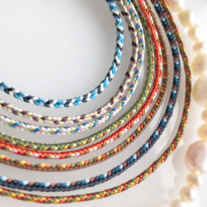 Samurai-Inspired Silk Kumihimo Cord (1.8-2.0mm, 1m) – 8-Strand Square Braid for Jewellery Making – Made in Japan