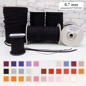 Wholesale Silk Kumihimo Cord (8-Strand) 0.7mm– 30m – Choose from 64 Colours-No.33-64