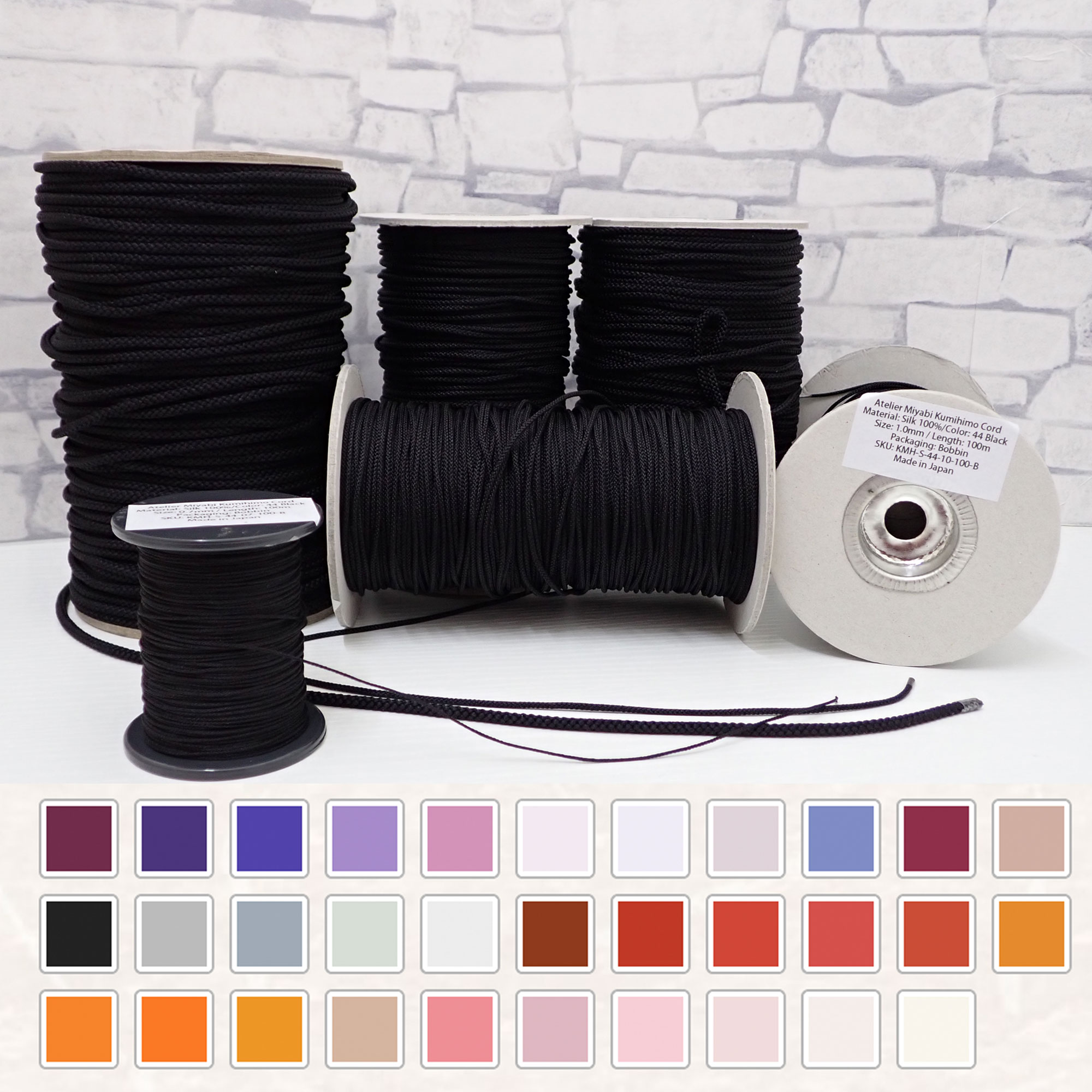 Wholesale Silk Kumihimo Cord (8-Strand) – 30m – Choose from 64 Colours - Image 22