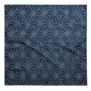 Indigo Asanoha Furoshiki Bandana – Even Grid