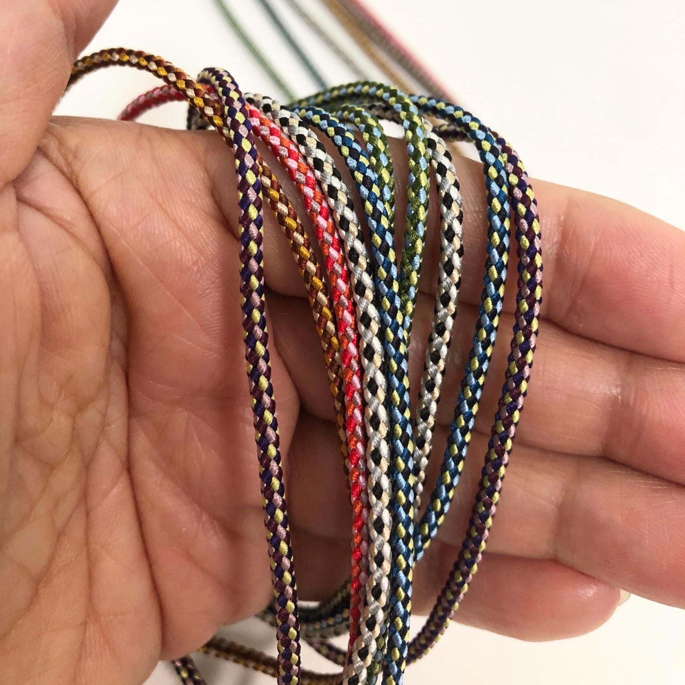 Japanese Silk Kumihimo Cord for jewellery Making โ 2mm Braided String โ 6 Color Variations โ 1 metre - Image 3