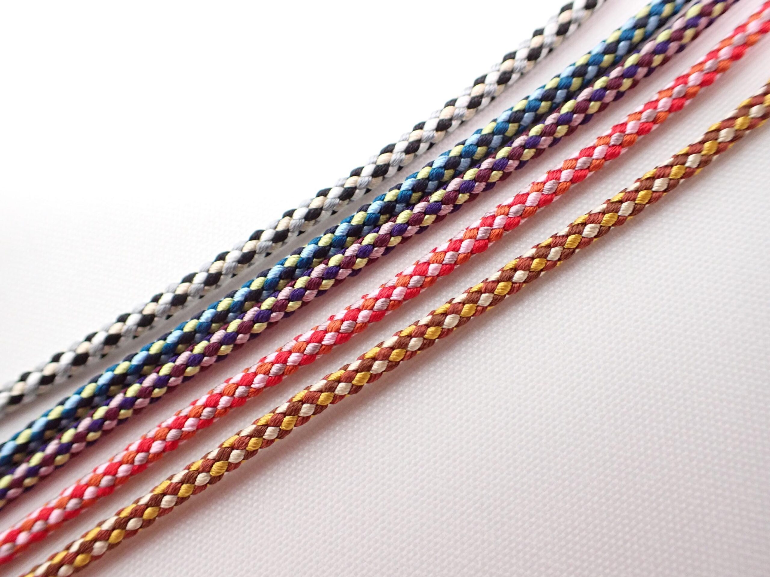 Japanese Silk Kumihimo Cord for jewellery Making โ 2mm Braided String โ 6 Color Variations โ 1 metre