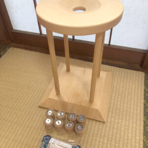 DIY Assembled 10inch round stand marudai (with thread for practice) set/Kumihimo Making Set for making braided cord with Kumihimo Bobbins