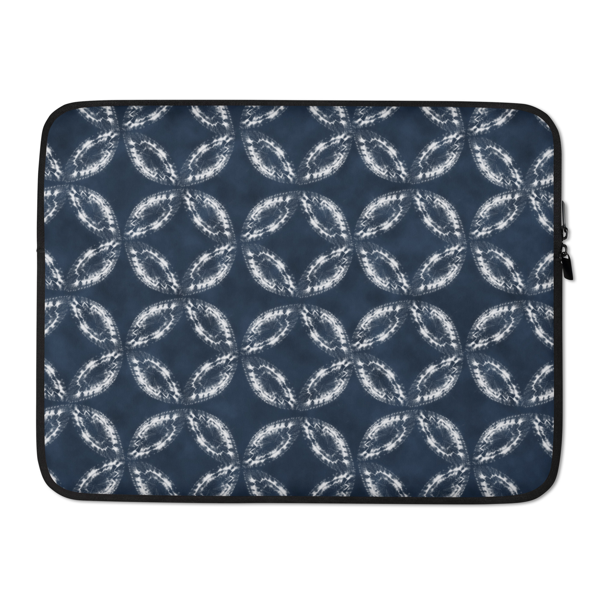 Indigo Shibori Laptop Sleeve, Japanese Inspired Laptop Case, Navy Blue Laptop Cover, Minimalist Computer Sleeve, Gift for Designers - Image 3