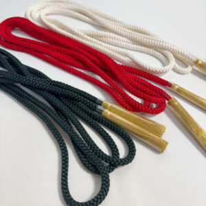Silk Kumihimo Wedding Cord 7mm x 240cm – Japanese Braided Cord with Gold Tassels, Handfasting / Ceremony Use