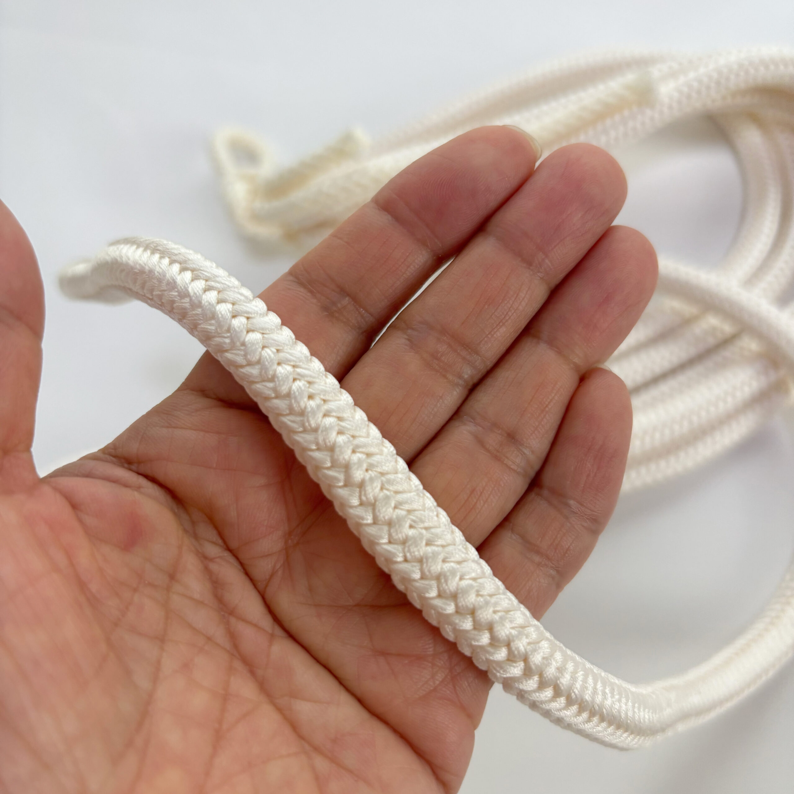 Japanese Silk Round Braided Cord 10mm x 300cm - Kara-uchi-himo, Soft Flexible Hollow Core Kumihimo, 16-Strand, Made in Japan - Image 2